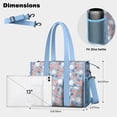 thumbnail image 5 of Teacher Tote Bag,Blue Baseballs and USA Flags Pattern Teacher Utility Tote Bag,Large Work Tote Bags for Women with Multiple Pockets,Top Zipper Closure,13.8x10.6x6.7 Inch, 5 of 5