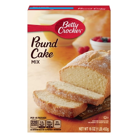 (2 pack) Betty Crocker Pound Cake Mix, 16 oz Box (Best Eagle Brand Milk Pound Cake)