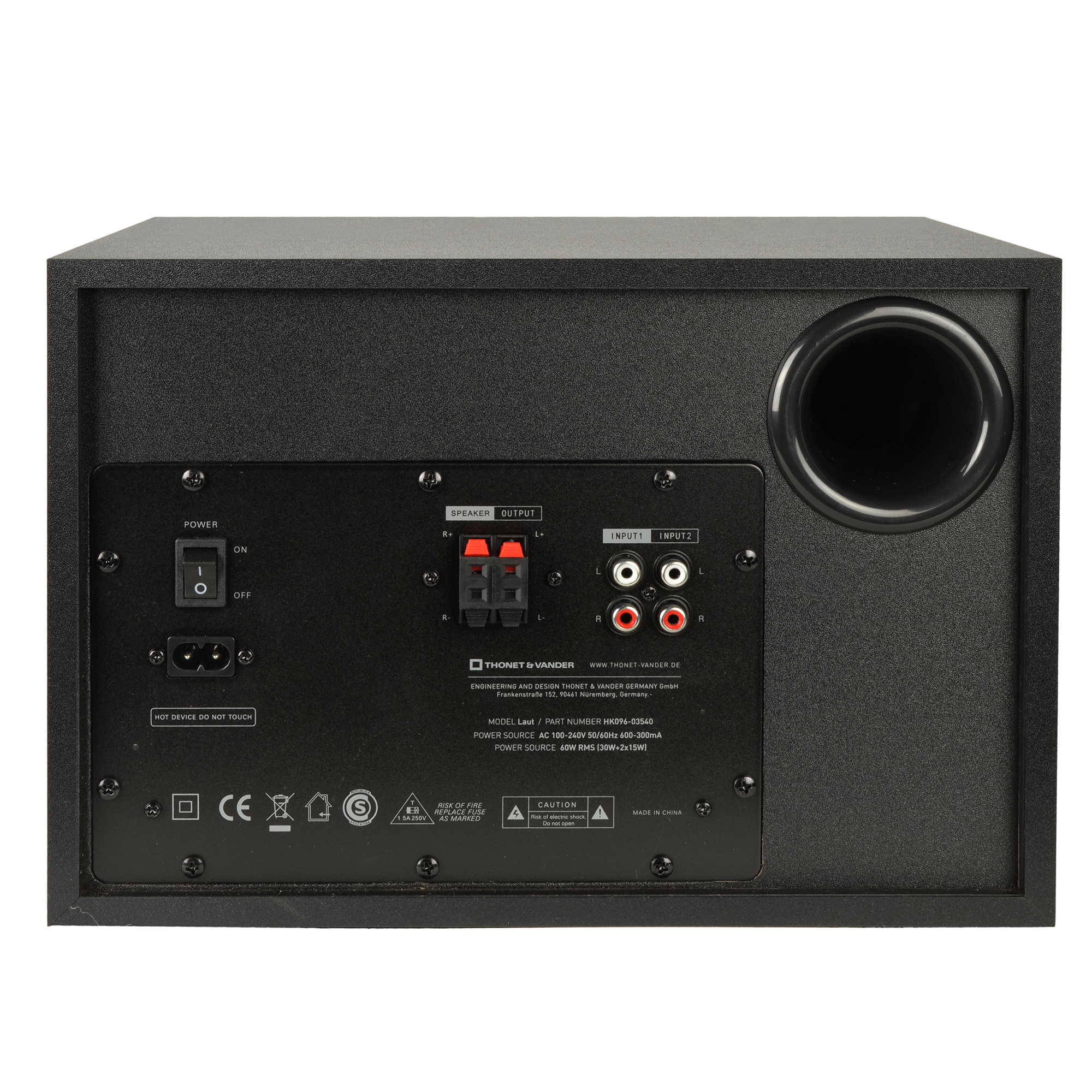 Thonet & Vander Laut 2.1 60W RMS Speaker System w/ Subwoofer - Gray Black - image 3 of 5