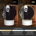 thumbnail image 3 of Balery Gothic Skull Drape Pattern Acrylic Night Light Gift with 3 Color ModesTouch-Sensitive LED Lamp Perfect Gift for Mother's Day, Birthday, or Christmas, 3 of 9