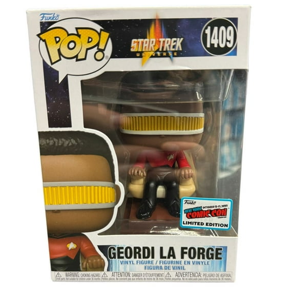 Funko Pop! Star Trek Geordi La Forge New York Comic Con (Official Sticker) Exclusive #1409