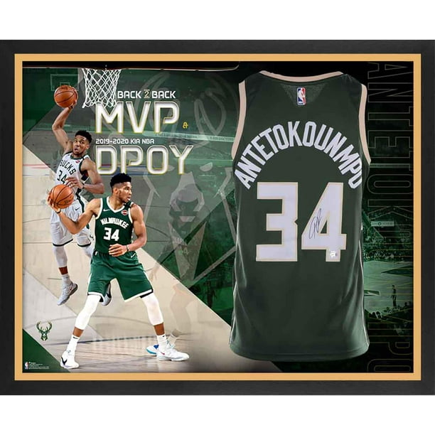 Giannis Antetokounmpo Milwaukee Bucks Framed Autographed ...