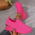 thumbnail image 4 of Women's Platform Walking Shoes Lace Up Sneakers Breathable Upper Lightweight Casual Footwear Comfortable Thick Sole Perfect for Work Travel and Casual Occasions Pink 39, 4 of 8