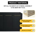 thumbnail image 2 of 60 Inch Bathroom Vanity without Sink, Freestanding Bathroom Vanity Cabinet with Soft-close Doors, Black, 2 of 7