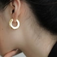 thumbnail image 4 of MISS RIGHT Hoop Earrings 14K Gold Plated Hoop Earrings for Womens Earrings, Unique & Safe Small Hoop Earrings, Thick Chunky Gold Hoop Earrings, Nickel Free 14K Gold Plated Earrings, 4 of 6