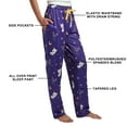 thumbnail image 3 of Sailor Moon Artemis & Luna All-Over Print Women's Purple Quick Turn Sleep Pajama Pants-Large, 3 of 6