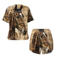 thumbnail image 5 of Lsque Musical Horse Vintage Collage Women's Short-Sleeved Pajama Set - 2 Piece Soft and Lightweight Sleepwear Set-XX-Large, 5 of 9