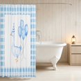 thumbnail image 3 of Erosebridal Goose Shower Curtain 72Wx72L for Girls, Blue Balloons Waterproof Bathroom Curtain, 3 of 5