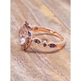 thumbnail image 2 of Antique 1.25 carat Morganite and Black Diamond Engagement Ring in 10k Rose Gold for Women, 2 of 2