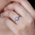 thumbnail image 5 of Rosec Jewels Lab Grown Pink Diamond Engagement Ring - Pink White Diamond Ring (1 Carat, Fancy Pink Color VVS Clarity), 925 Sterling Silver, US 4.00, 5 of 9