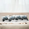 thumbnail image 3 of Ambesonne Cars Throw Pillow Cover 4 Pack, Super Fast Vehicle Back, 16", Bluegrey White and Black, 3 of 6