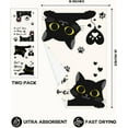 thumbnail image 5 of Microfiber Kitchen Towels - Set of 2 Dish Towels for Kitchen 18 x 26 Inch Home Decoration Black Cat Cute Spring Hand Towels Soft & Absorbent Aesthetic Design, 5 of 6