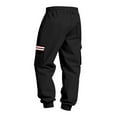 thumbnail image 5 of Dvprdro Mens Baggy Cargo Sweatpants, Fleece Lined Joggers Sweatpants for Men, Trendy Striped Drawstring Elastic Waist Sports Work Pants, 5 of 10