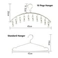thumbnail image 2 of Stainless Steel Sock Rack, Windproof Swivel Hook For Socks, Underwear, Shoe Insoles, Baby Clothes, Gloves (2 Pack), 2 of 5
