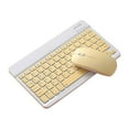 thumbnail image 1 of SK-030 Ensemble Clavier et Souris Bluetooth 10 Pouces (Clavier Mini 78 Touches, 2.4G GHz, Souris Bluetooth Réglable 3 Niveaux DPI, Adapté pour Android/iOS/Windows) (Jaune), 1 of 8