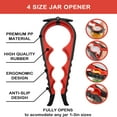 thumbnail image 2 of Jar Opener for Weak Hands, Seniors with Arthritis, 5 in 1 Multi Function Bottle Opener Lid Opener For Arthritic Hands with Non Slip Rubber Jar opener Gripper Pad and Corkscrew Wine Opener(RED), 2 of 8