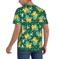 thumbnail image 2 of Zufioo Tropical Fruit Print Men's Baseball Short Sleeve, Moisture Wicking Button-Down Hip Hop Tee-Small, 2 of 7