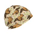 thumbnail image 3 of Xecao Cute Squirrel with Green Leaves Print Knit Hat,Winter Beanie for Men Women, Beanie Soft Warm Ski Stocking Cuffed Cap, 3 of 7