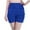 Blue, variant on Womens Bloomer High Waisted Lace Frill Ruffle Tiered Summer Bottoms Solid Color Smocked Causal Boyshorts