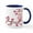 White/Navy Inside, variant on CafePress - Cherry Blossom Owl Mug - 11 oz Ceramic Mug - Novelty Coffee Tea Cup