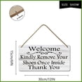 thumbnail image 2 of 6x12 IN Please Remove Your Shoes Wall Decorative Sign,No Shoes Welcome Hanging Sign,Front Door Porch Entryway Decor, 2 of 6