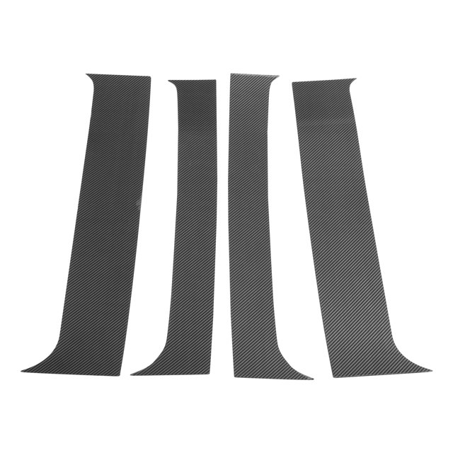 Moldura de Ventana del Poste de la Puerta Unique Bargains para Chevy Blazer 1995-2005 Patrón de Fibra de Carbono Negro Sticker Antirrayaduras para Cubrir los Postes del Pilar 4 Pcs