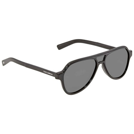Dolce & Gabbana  Plastic Unisex Pilot Sunglasses Black 56mm Adult