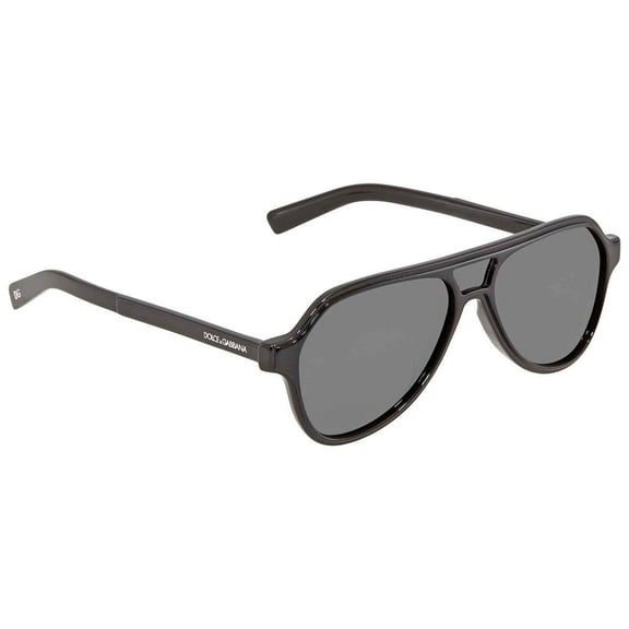 Dolce & Gabbana Plastic Unisex Pilot Sunglasses Black 56mm Adult