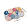 thumbnail image 3 of Colorful Flower Patterns Bathroom Absorbent Bath Mat Flower Shape Soft Antiskid Waterproof Comfortable Decor Rug, 3 of 6