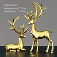 thumbnail image 4 of 2pcs Gold Christmas Reindeer Statue Small Resin Reindeer Figurine Tabletop Reindeer Christmas Decor Deer Figurine Decorations, 4 of 8