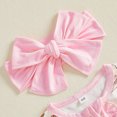 thumbnail image 4 of Cjfdfy Newborn Baby Girl Western Cowgirl Fall Outfit Ruffle Zipper Footed Romper Long Sleeve Bodysuit With Bow Headband Cute Coming Home Footed Jumpsuit 0-12 Months, 4 of 8