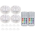 thumbnail image 1 of Lámpara subacuática RGB de 16 colores, Control remoto, luz de piscina, decoraciones de fuente para pecera, 4 Uds., 1 of 14