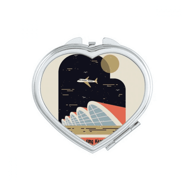 Hong Kong International Airport Mirror Travel Magnification Portable Handheld Pocket Makeup