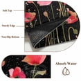 thumbnail image 6 of Red Poppy Area Rugs 8'x10', Washable Small Throw Rugs for Living Room Patio, Spring Summer Flowers Botanical Black Indoor Outdoor Rug Non-Slip Low Pile Carpet Runner Reversible Floor Mats, 6 of 8