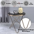 thumbnail image 5 of Bowery Hill Table d'Appoint Ronde en Métal et Verre, Noir/champagne, 5 of 5