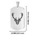 thumbnail image 2 of Stainless Steel Geometric Polygon Deer Animal Dog Tag Pendant Necklace, 2 of 3