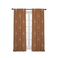 thumbnail image 3 of 3S Brother's Home Décor Curtains BOHO Design Set of 2 Panels Velvet Look Hanging Back Tap and Rod Pocket Décor Nursery Room Bedroom Kitchen Window - Made in Turkey 35Brick (52"Wx108"L), 3 of 6
