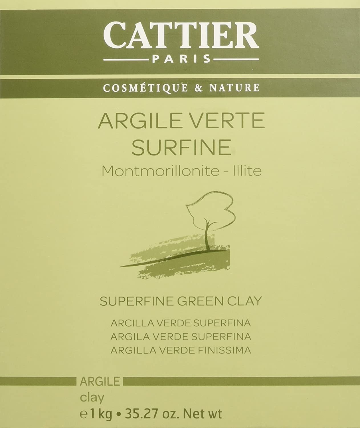 Argile Illite Verte Fine 3 kg, Argile Clay