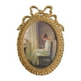 thumbnail image 1 of Rongfmy Cadre Photo Ovale 10x6.9 Pouces Style Européen pour Pendaisons de Crémaillère Élégant Doré, 1 of 9