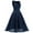 Navy, variant on IROINNID Women's A-Line Dress Lace Color Block Draped Patchwork Cute Party Evening Formal Dress V-Neck Comfort Waist Dress