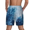 thumbnail image 2 of Lsque Mens Swim Trunks Abstract Ocean Waves Pattern - Bathing Suit Compression Liner - Beach Swim Shorts Swimwear - (S-3XL) - Stretch Quick Dry -Medium, 2 of 9