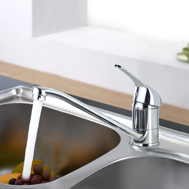 Drip-Free Performance Kitchen Faucet, Bubble Aerator Spout, Classic Swivel For Multi-Bowl Sinks, Reduces Water Consumption, Noise Reduction