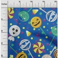 thumbnail image 2 of oneOone Rayon Medium Blue Fabric Halloween Dress Material Fabric Print Fabric By The Yard 56 Inch Wide, 2 of 4