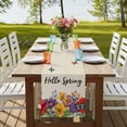 thumbnail image 4 of Table Runners 90 Inches Long Dress Scarves, Spring Flowers Farmhouse Coffee/Dining/Kitchen Table Runner for Living Room, Farmhouse Vintage Country Colorful Floral 13x90 Inch, 4 of 9