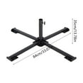 thumbnail image 3 of Folding Iron Christmas Tree Base – 33in Outdoor Umbrella Stand for Patio & Parasol, Heavy-Duty Metal Support, Portable and Space-Saving, 3 of 5