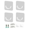 thumbnail image 1 of Less Than 5 Hooks Adhesive Curtain Rod Holder Wall Mounted Shower Curtain Rod Tension Holder Shower Rod Mount Retainer for Wall No Drilling Not Include Shower Curtain Rod 4PCS, 1 of 7