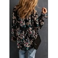 thumbnail image 3 of Women's Black Wildflower Print Chiffon Blouse, 3 of 21