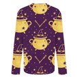 thumbnail image 6 of MVRLSH Womens Tops Blouse Casual Halloween Graphic Printed Long Sleeve Round Neck Fashion Daily Tees Loose Fit Blouses MR3 - M, 6 of 7