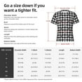 thumbnail image 4 of Bixox Men's Black Tartan Plaid Printed Short Sleeve Skinny Athletic T-Shirt, 4 of 6