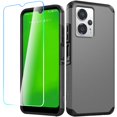 thumbnail image 5 of For Cricket Outlast 5G 2024 Tough Strong Hybrid + Tempered Glass - Charcoal Grey, 5 of 6